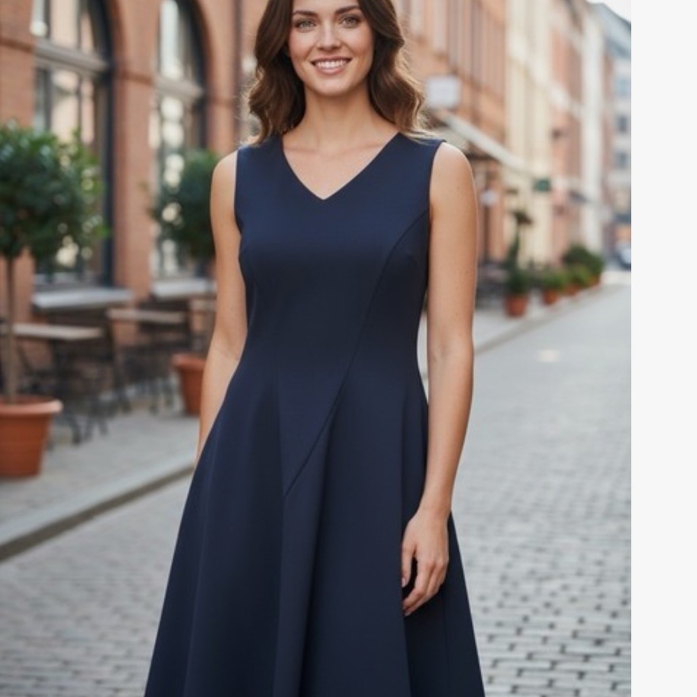 CAbi Classic Black Ponte Performance Fit Dress-size Small